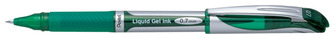 Stylo encre gel Pentel, série EnerGel Capped Refillable Encre verte (Metal tip)