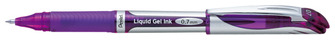 Stylo encre gel Pentel, série EnerGel Capped Refillable Encre violette (Metal tip)