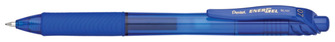 Stylo encre gel rétractable Pentel, série EnerGel-X Encre bleue (Metal tip)