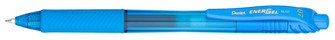 Stylo encre gel rétractable Pentel, série EnerGel-X Encre bleu ciel (Metal tip)