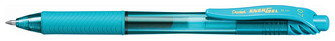 Stylo encre gel rétractable Pentel, série EnerGel-X Encre turquoise (Metal tip)