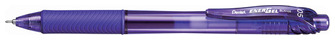 Stylo encre gel rétractable Pentel, série EnerGel-X Encre violette (Needle tip)