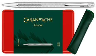 Ensemble stylo bille & étui Caran d'Ache, série Édition Limitée Ecridor Star Wonder Forest