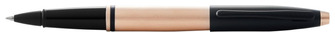 Stylo bille roulante Cross, série Calais Or rose/Noir
