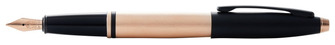 Stylo plume Cross, série Calais Or rose/Noir