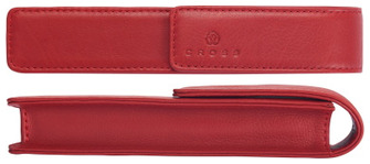 Étui pour stylo Cross, série Leather Rouge cramoisi (Simple)