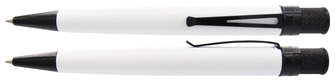 Stylo bille roulante rétractable Retro 51, série Tornado Chaplin Blanc BKT*