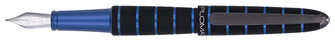 Stylo plume Diplomat, série Elox Ring Noir/Bleu