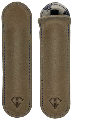 Étui Dee Charles, série Single Pen Case Beige (Desert Blue)