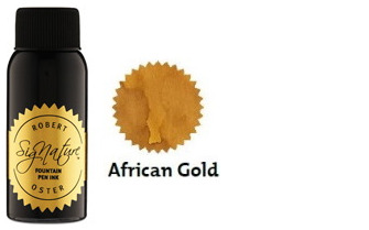 Bouteille d'encre Robert Oster, série Yellows & Golds (African Gold) 50ml