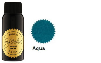 Bouteille d'encre Robert Oster, série Blues & Teals (Aqua) 50ml