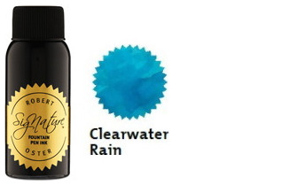 Bouteille d'encre Robert Oster, série Blues & Teals (Clearwater Rain) 50ml