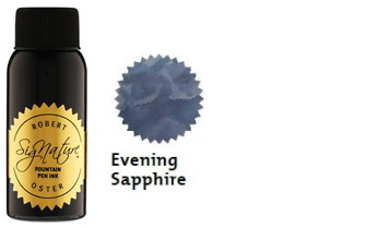 Bouteille d'encre Robert Oster, série Blues & Teals (Evening Sapphire) 50ml