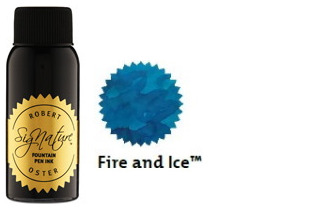 Bouteille d'encre Robert Oster, série Blues & Teals (Fire and Ice) 50ml