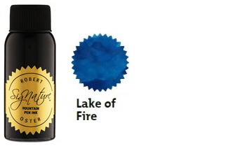 Bouteille d'encre Robert Oster, série Blues & Teals (Lake of Fire) 50ml