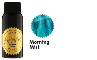 Bouteille d'encre Robert Oster, série Blues & Teals (Morning Mist) 50ml