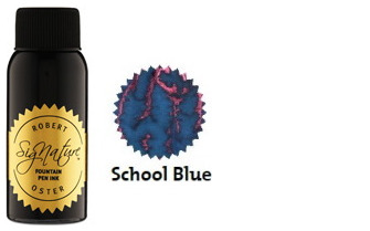 Bouteille d'encre Robert Oster, série Blues & Teals (School Blue) 50ml