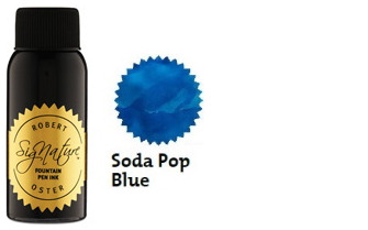 Bouteille d'encre Robert Oster, série Blues & Teals (Soda Pop Blue) 50ml