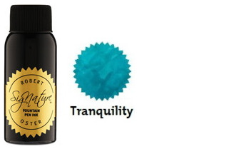 Bouteille d'encre Robert Oster, série Blues & Teals (Tranquility) 50ml