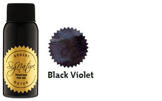 Bouteille d'encre Robert Oster, série Blacks & Darks (Black Violet) 50ml