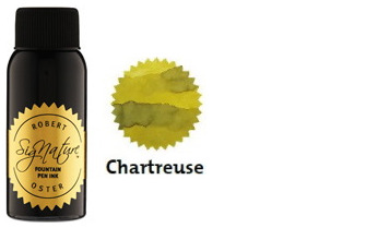 Bouteille d'encre Robert Oster, série Greens (Chartreuse) 50ml