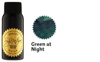 Bouteille d'encre Robert Oster, série Greens (Green at Night) 50ml