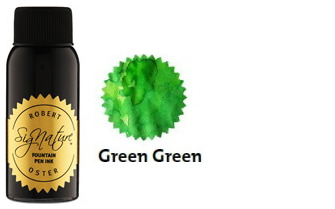 Bouteille d'encre Robert Oster, série Greens (Green Green) 50ml