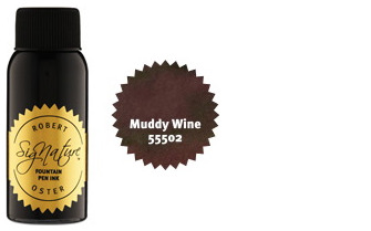 Bouteille d'encre Robert Oster, série Muddy (Muddy Wine) 50ml