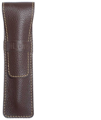 Étui pour stylo DiLoro, série Leather Pen Sleeve (Simple) Brun chocolat