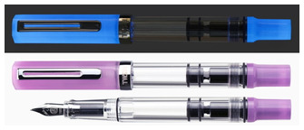 Stylo plume TWSBI, série Eco Glow Mauve (Brille dans le noir)