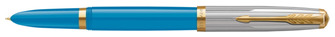 Stylo plume Parker, série 51 New generation Premium Turquoise/Acier inoxydable GT