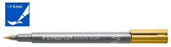 Marqueur Staedtler, série Metallic Brush Encre dorée