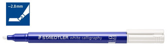 Marqueur Staedtler, série Calligraphy Encre blanche