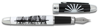 Stylo plume Acme Writing Tools, série Charles & Ray Eames Noir & Blanc