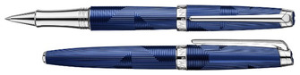 Stylo bille roulante Caran d'Ache, série Léman Bleu Marin
