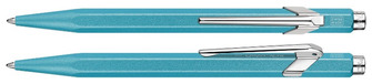 Stylo bille Caran d'Ache, série 849 Colormat-X Turquoise   