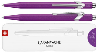 Stylo bille Caran d'Ache, série 849 Colormat-X Violet (avec boîte cadeau)