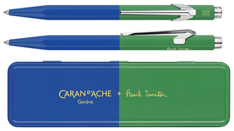 Stylo bille Caran d'Ache, série 849 Paul Smith 4e Édition Cobalt Blue / Emerald Green