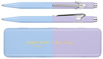Stylo bille Caran d'Ache, série 849 Paul Smith 4e Édition Sky Blue / Lavender Purple