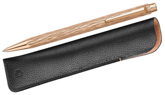 Ensemble stylo bille & étui Caran d'Ache, série Édition Spéciale Ecridor Venetian Or rose