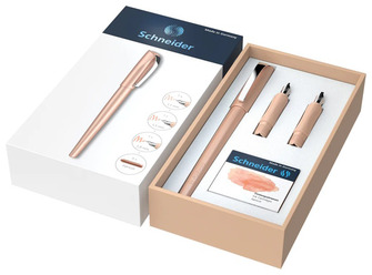 Ensemble stylo plume Schneider, série Callissima Abricot (1.1 mm, 1.5 mm & 1.8 mm)