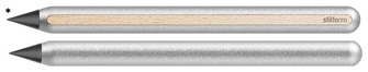 Crayon réutilisable Stilform, série AEON Pencil Magnésium / Érable (Embout en graphite)
