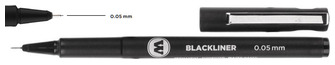 Stylo feutre Molotow, série Blackliner Encre noire (0.05 mm)