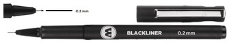Stylo feutre Molotow, série Blackliner Encre noire (0.2 mm)