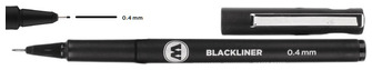 Stylo feutre Molotow, série Blackliner Encre noire (0.4 mm)