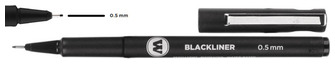 Stylo feutre Molotow, série Blackliner Encre noire (0.5 mm)