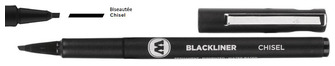 Stylo feutre Molotow, série Blackliner Encre noire (Biseautée)