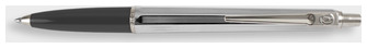 Stylo bille Ballograf, série Epoca Chrome - grip Noir