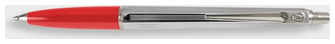 Stylo bille Ballograf, série Epoca Chrome - grip Rouge
