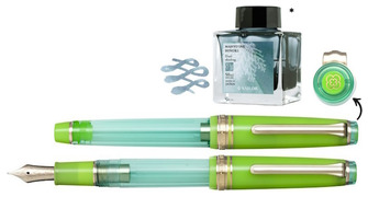 Stylo plume Sailor, série Édition Spéciale Pro Gear Slim Manyo Fountain Pen #2 Grass (Pointe 14kt)